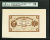 Honduras Republica 2 Pesos 1928 Pick S163fp; S163bp Front And Back Proofs PMG Superb Gem Unc 67 EPQ. 

HID09801242017