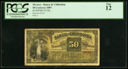 Mexico Banco de Chihuahua 50 Centavos 1889 Pick S119a PCGS Fine 12. 

HID09801242017
