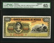 Mexico Banco Nacional de Mexico 1000 Pesos 1885-1913 Pick S263fp Front Proof PMG Gem Uncirculated 65 EPQ. 

HID09801242017