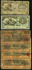 A Half Dozen Well Circulated Notes from the Banco De Durango in Mexico Fair-Good. Most of the notes have edge damage or tape repairs. This is a partia...