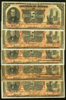 Mexico Banco Oriental De Mexico 5 Pesos 3.2.1910 Pick S381f; S381g; S381i; S381k; 22.4.1914 Pick S381c Very Good or Better. All different signature/da...