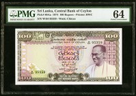 Sri Lanka Central Bank of Ceylon 100 Rupees 1974 Pick 80Aa PMG Choice Uncirculated 64. 

HID09801242017