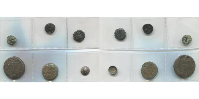 lot de 6 p.: Carthage, bronze, R/ Cheval devant palmier; Macédoine, Cassandre, b...