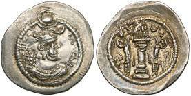 ROYAUME SASSANIDE, Peroz (457-483), AR drahm, BBA = atelier de la Cour. Avec la lettre M au revers. Göbl II/3, 171; Mitch., ACW, 973-980; Sell. 48. 4,...