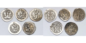 ROYAUME SASSANIDE, Peroz (457-483), lot de 5 drahms : AS, DA, MA, NY, WH.

Très Beau et Très Beau à Superbe / Very Fine et Very Fine - Extremely Fin...