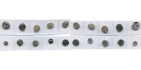 GAULE NARBONNAISE, lot de 10 p., dont: Allobroges, drachme, type au bouquetin (2), type à l'hippocampe (2); Volcae Tectosages, drachme à la croix; Ned...