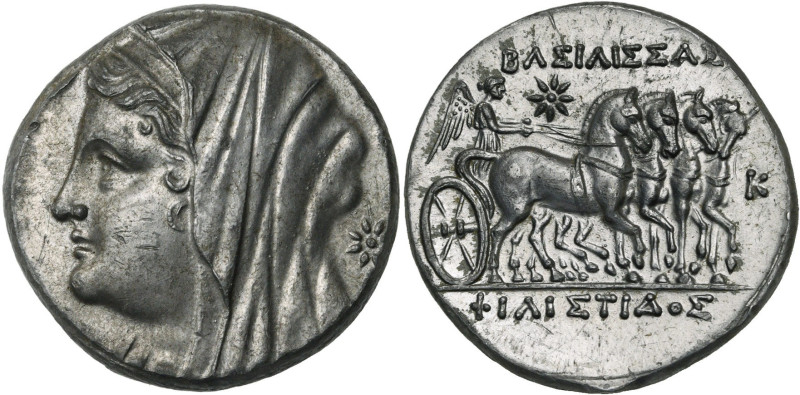 SICILE, SYRACUSE, Hiéron II (275-216), 16 litres. Au nom de la reine Philistis -...