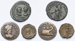 lot de 3 p.: Thrace, Anchialos, Gordien III et Tranquillina, bronze, R/ Homonoia; Ionie, Phocée, bronze, vers 240, B. du Sénat/Galère; Alexandrie, Max...