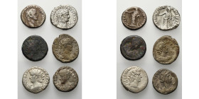 EGYPTE, ALEXANDRIE, lot de 6 tétradrachmes: Claude, an 5, R/ Messalina; an 6, R/ Messalina (nettoyé); Néron, an 11, R/ Poppée; an 12, R/ B. d'Alexandr...