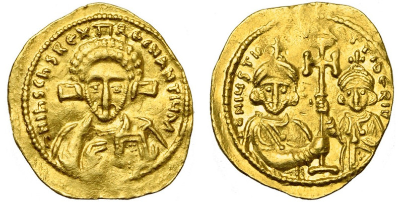 Justinien II, 2e règne (705-711), AV tremissis, 705, Constantinople. 1er type. D...