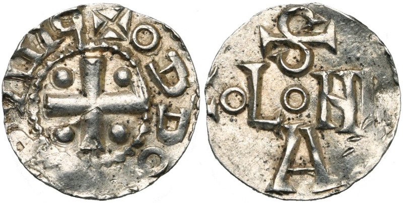 ALLEMAGNE, SOEST, atelier des archevêques de Cologne, AR denier, vers 1000-1030....