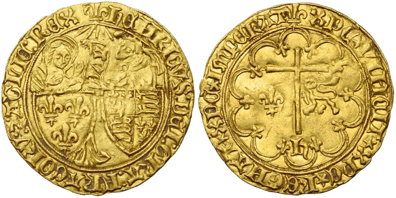 FRANCE, Royaume, Henri VI d'Angleterre (1422-1453), AV salut d'or, 2e émission (...
