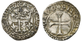 FRANCE, Royaume, Charles VII (1422-1461), AR petit blanc au K, dit "des gens d'armes", décembre 1431, Chinon (C final). D/ Dans le champ, K oncial cou...