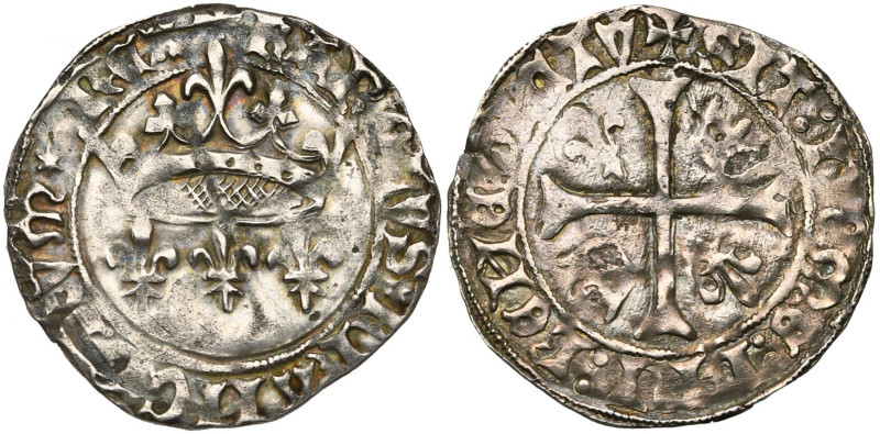 FRANCE, Royaume, Charles VII (1422-1461), AR blanc aux lis accotés, octobre 1429...