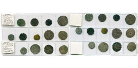 FRANCE, Royaume, lot de 13 p.: Charles VII (1422-1461), petit blanc aux lis, Saint-Pourçain; double tournois et denier tournois; Louis XI (1461-1483),...