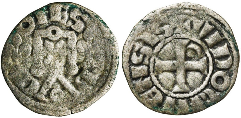 FRANCE, VENDOME, Comté, Bouchard VI (1315-1353), billon obole tournois, avant 13...