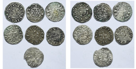 FRANCE, lot de 7 p.: Bourges, denier au temple au type immobilisé au nom de Lothaire, milieu du 11e s.; Deols, Raoul VII (1160-1176), denier; Guillaum...