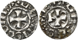 FRANCE, AUVERGNE, Comté, Successeurs de Guillaume II, AR denier, vers 930-980, Brioude. Type immobilisé. D/ + VLELMO COMS Croix. R/ + BRIVITES Monogra...