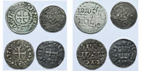 FRANCE, POITOU, Comté, lot de 4 p.: denier et obole au type immobilisé de Charles le Simple, 11e-12e s.; Richard Coeur de Lion (1189-1199), denier; Al...