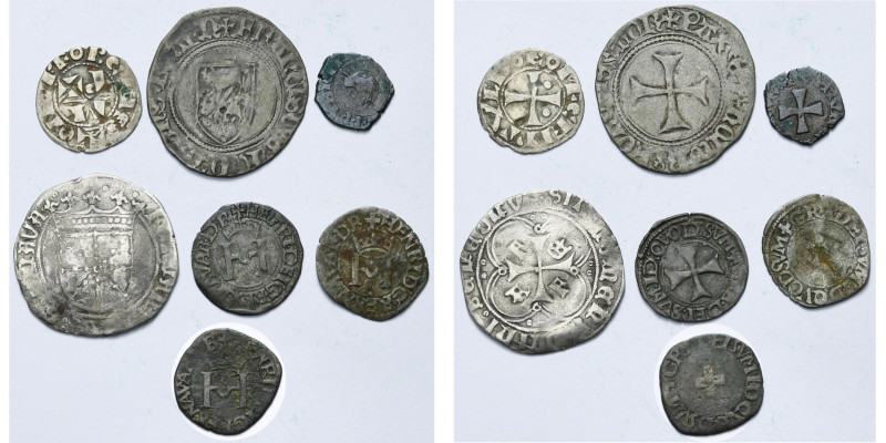 FRANCE, lot de 7 p.: Béarn, denier au type immobilisé au nom du comte Centulle, ...