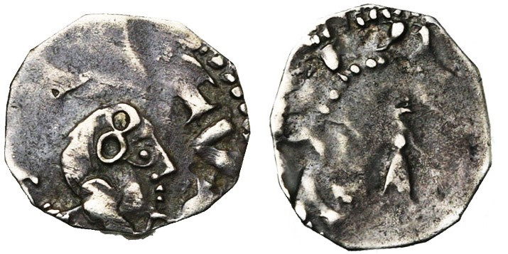 FRANCE, METZ, Evêché, Etienne de Bar (1120-1163), AR obole. D/ T. de saint Etien...