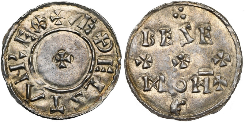 GRANDE-BRETAGNE, ROYAUME DE WESSEX, Aethelstan (924-939), AR penny. Monétaire Be...