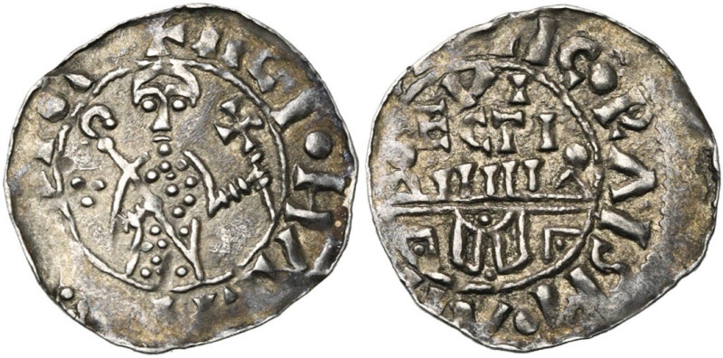 NEDERLAND, UTRECHT, Bisdom, Willem van Pont (1054-1076), AR denarius. Vz/ Bissch...