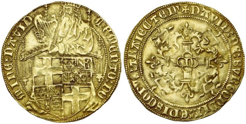 NEDERLAND, UTRECHT, Bisdom, David van Bourgondië (1455-1496), AV gouden Davidsha...