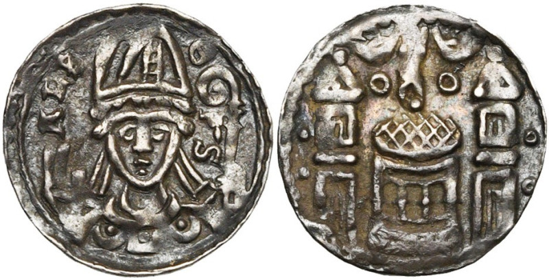 LIEGE, Principauté, Albert de Cuyck (1195-1200), AR denier, à partir de 1196, Hu...