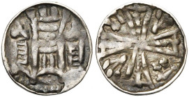 BRABANT, Duché, Henri II (1235-1248) - Henri III (1248-1261), AR denier à la tour, Anvers. D/ Tour crénelée entre deux tourelles. R/ Croix brabançonne...