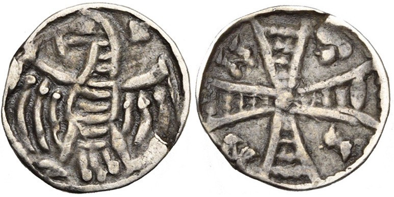 BRABANT, Duché, Henri II (1235-1248) - Henri III (1248-1261), AR denier à l'aigl...