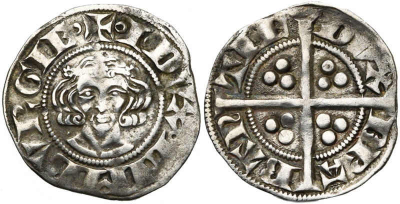 BRABANT, Duché, Jean Ier (1268-1294), AR esterlin à tête, à partir de 1289, atel...