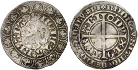 BRABANT, Duché, Jean III (1312-1355), AR gros au lion (compagnon), décembre 1339. D/ Lion rampant à g. sous une aigle éployée. Bordure de douze feuill...