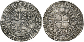 BRABANT, Duché, Jean III (1312-1355), AR gros au quadrilobe, juillet 1344, Anvers. D/ Dans un quadrilobe cantonné de quatre annelets, les armes écarte...