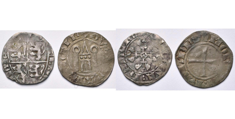 BRABANT, Duché, Jean III (1312-1355), lot de 2 p. frappées à Halen: esterlin à l...