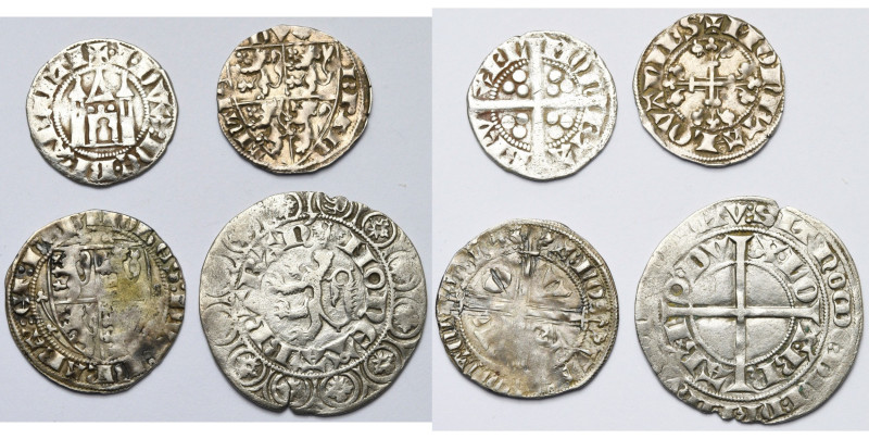 BRABANT, Duché, Jean III (1312-1355), lot de 4 p.: esterlin au châtel, à partir ...