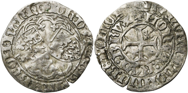 BRABANT, Duché, Jean IV (1415-1427), AR demi-gros (quart de drielander), 1420-14...