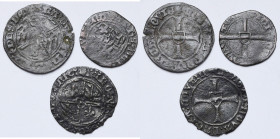 BRABANT, Duché, lot 3 p.: Philippe le Bon, double mite et mite de Brabant, Louvain; Charles le Téméraire, double mite de Brabant, Louvain. G.H. 19-1b,...
