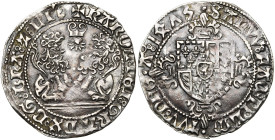 BRABANT, Duché, Charles le Téméraire (1467-1477), AR double briquet, 1475, Anvers. D/ Deux lions assis et affrontés. Entre leurs t., un briquet. R/ Ec...