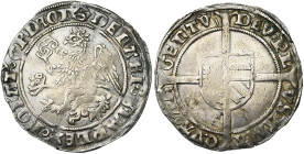 BRABANT, Duché, Philippe le Beau (1482-1506), AR griffon, s.d. (3e émission, 1487-1488), Malines. D/ (couronne) DENARI SIMPLEX NOIAT GRIFON Griffon ra...