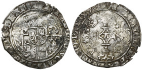 BRABANT, Duché, Philippe le Beau (1482-1506), AR gros, 1490, Anvers. Au titre de Maximilien de Habsbourg. D/ Armes d'Autriche-Bourgogne en plein champ...