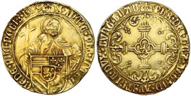 BRABANT, Duché, Philippe le Beau (1482-1506), AV florin d'or au saint Philippe, 1499, Anvers. Troisième type. D/ Saint Philippe de f., ten. une longue...