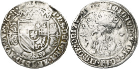 BRABANT, Duché, Philippe le Beau (1482-1506), AR toison d'argent, 1502, Anvers. D/ Ecu couronné d'Autriche-Bourgogne sur une croix feuillue. R/ Le bij...