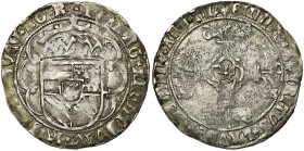 BRABANT, Duché, Charles Quint (1506-1555), AR double patard, 1512, Anvers. D/ Ecu couronné d'Autriche-Bourgogne, dans un polylobe. R/ Croix fleuronnée...