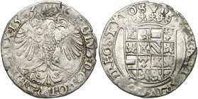 BRABANT, Duché, Charles Quint (1506-1555), AR 4 patards (vlieger), 1545, Anvers. D/ Aigle impériale couronnée. R/ Ecu aux seize quartiers couronné, su...