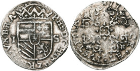 BRABANT, Duché, Les Etats en révolte (1577-1581), AR patard des Etats, 1577, Maastricht. D/ Ecu couronné d'Autriche-Bourgogne, entre I-S. R/ Croix de ...