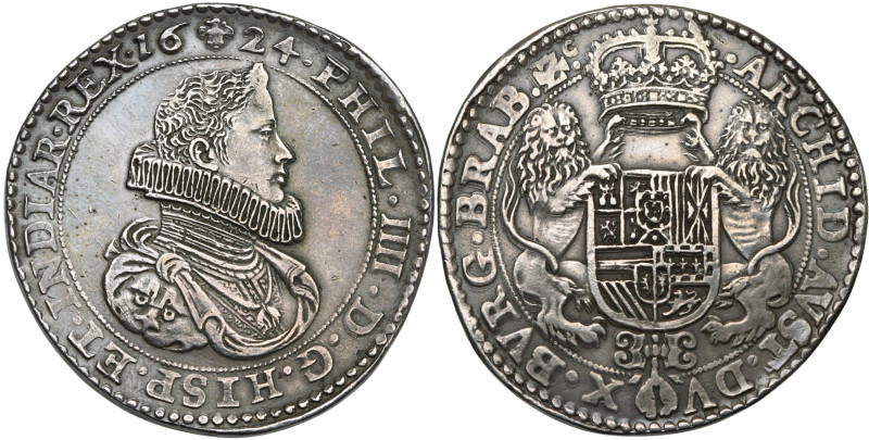 BRABANT, Duché, Philippe IV (1621-1665), AR ducaton, 1624, Bruxelles. Premier ty...