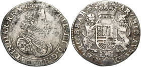 BRABANT, Duché, Philippe IV (1621-1665), AR ducaton, 1626 (?), Bruxelles. Premier type. D/ B. cuirassé à d., une grande fraise au col. R/ Ecu couronné...