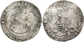 BRABANT, Duché, Philippe IV (1621-1665), AR ducaton, 1659, Anvers. Deuxième type. D/ B. dr. et cuir. à d. R/ Ecu couronné, tenu par deux lions. En des...