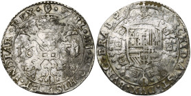 BRABANT, Duché, Philippe IV (1621-1665), AR patagon, 1651, Anvers. D/ Croix de Bourgogne sous une couronne, portant le bijou de la Toison d'or. R/ Ecu...